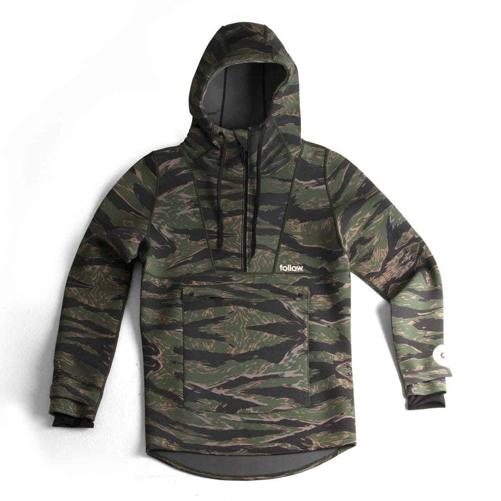 2021 Follow Layer 3.1 2 Neo Anorak - M - Tiger Camo/ Rashvests & Layering Wakehub Wakeboard Store