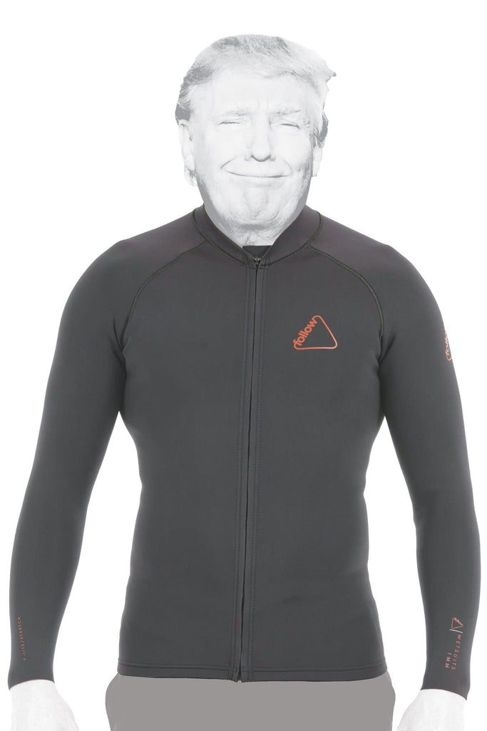 2021 Follow Pro FZip 1mm Wetty Top - L - Rashvests & Layering Wakehub Wakeboard Store